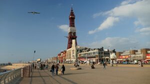 The symbol of Blackpool, the Blackpool Tower, which is inspired by the Eiffel Tower.